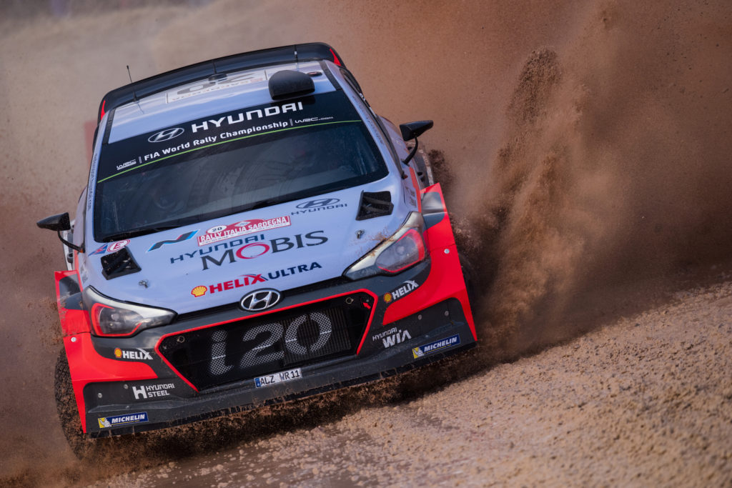 Thierry Neuville (BEL) performs during FIA World Rally Championship 2016 Italy in Alghero , Italy on June 9, 2016